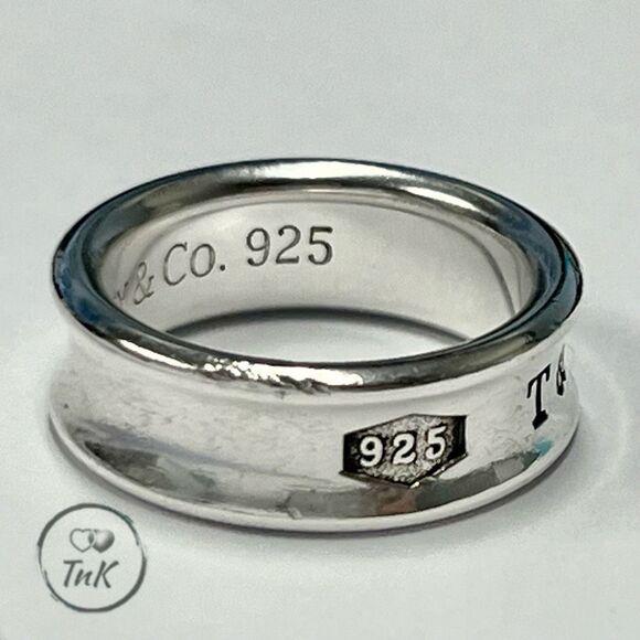 Unisex Tiffany & Co 1837 Concave Ring - sz 5.75-6.0 - 925 Silver - Picture 4 of 8